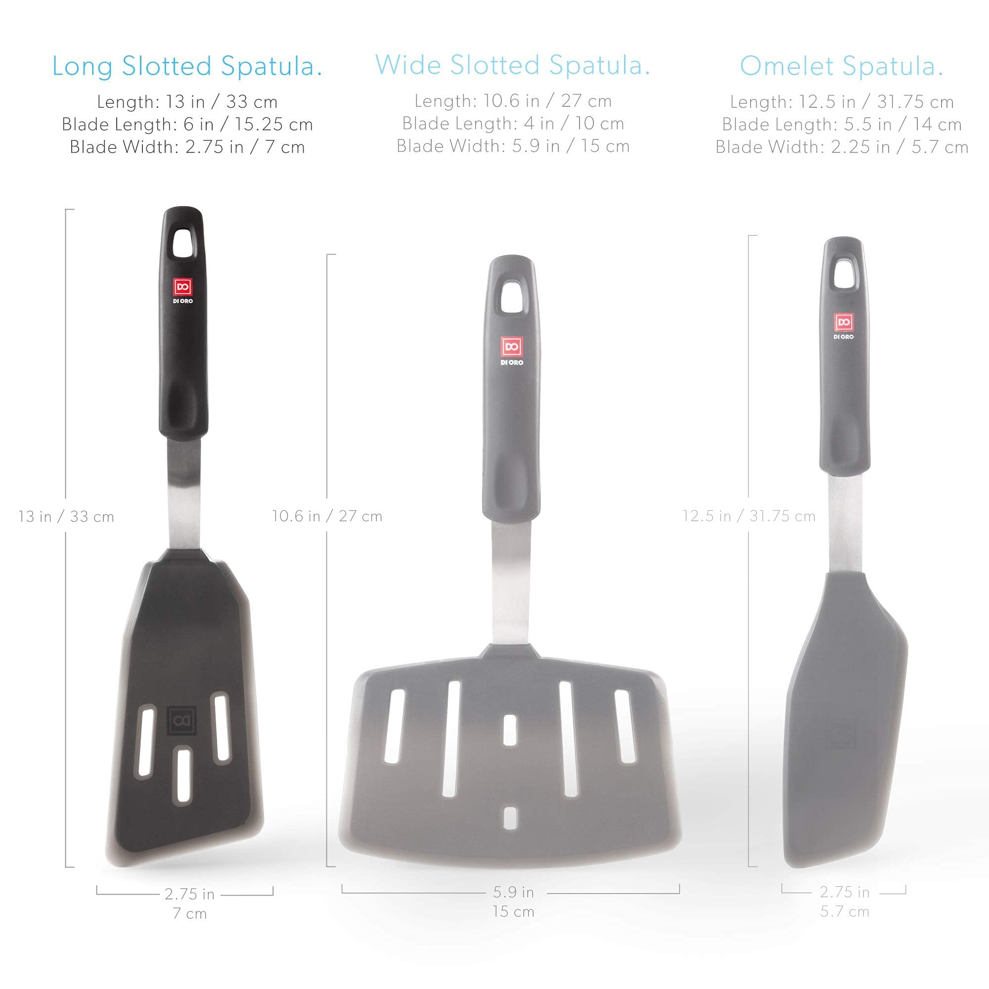 DI ORO Living nonstick cookware friendly spatula glides smoothly