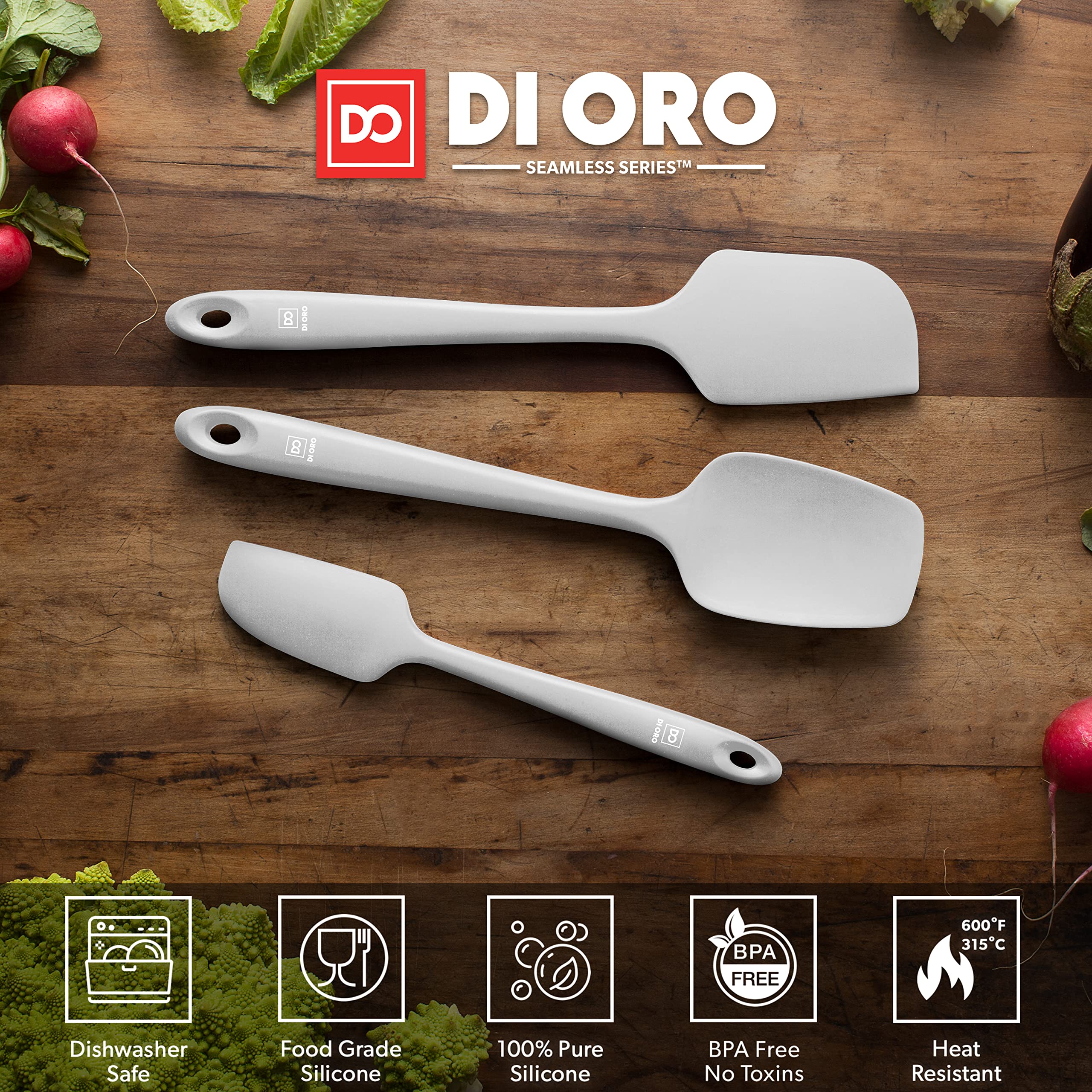 DI ORO Living seamless one-piece design prevents buildup for easy cleaning.