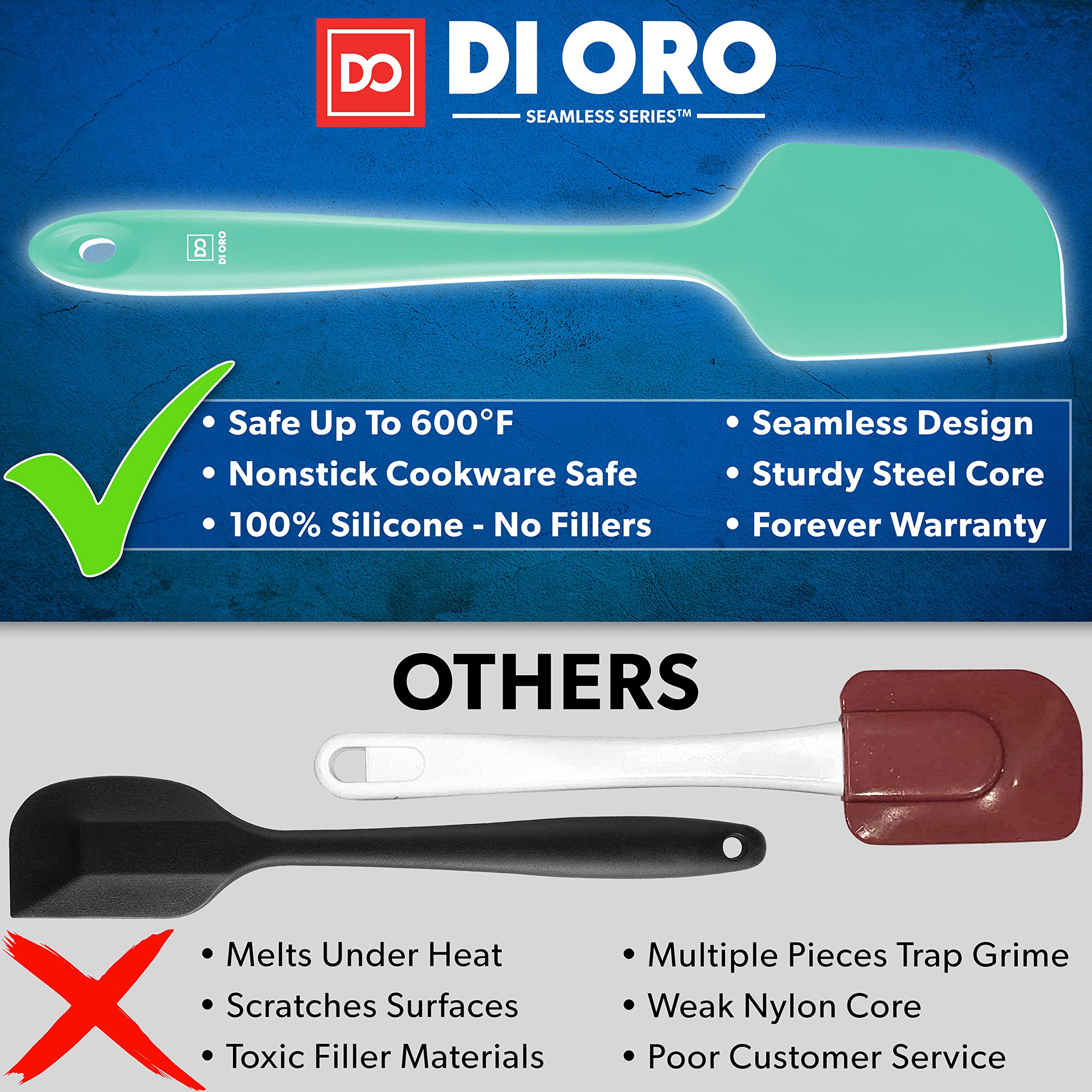 DI ORO Living seamless one-piece design aids thorough cooking and easy cleanup.