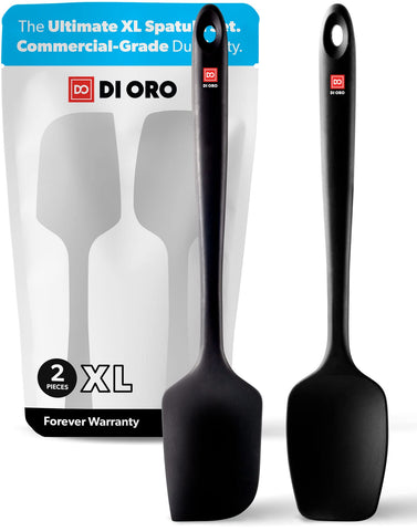 di Oro Living Seamless Pro XL spoonula close-up highlighting heat resistance for nonstick pans