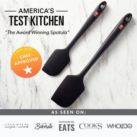 DI ORO Living Seamless Pro 14in spatula, heat resistant to 600°F for high-heat cooking.