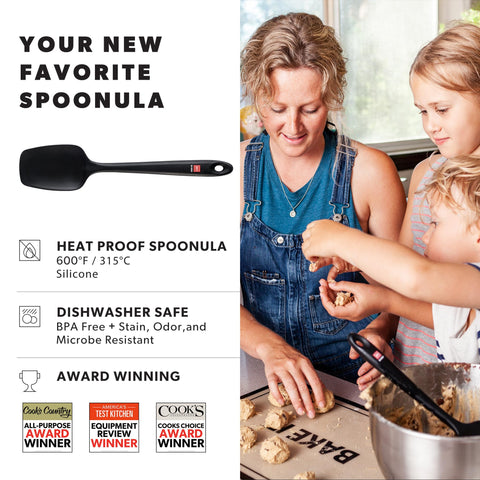 Di Oro Living Spoonula shown in dishwasher-safe design for easy cleanup