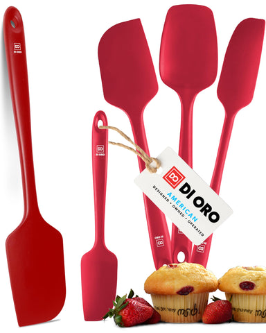DI ORO silicone spatula large spatula for easy flipping and batter scraping.