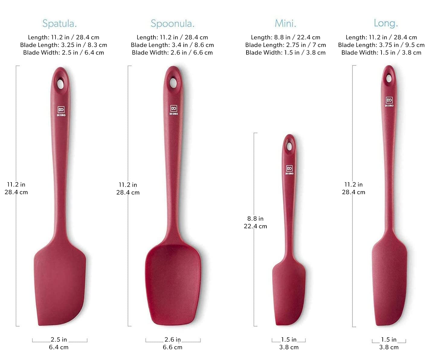 Di Oro Living ergonomic, velvety handle provides a comfortable grip