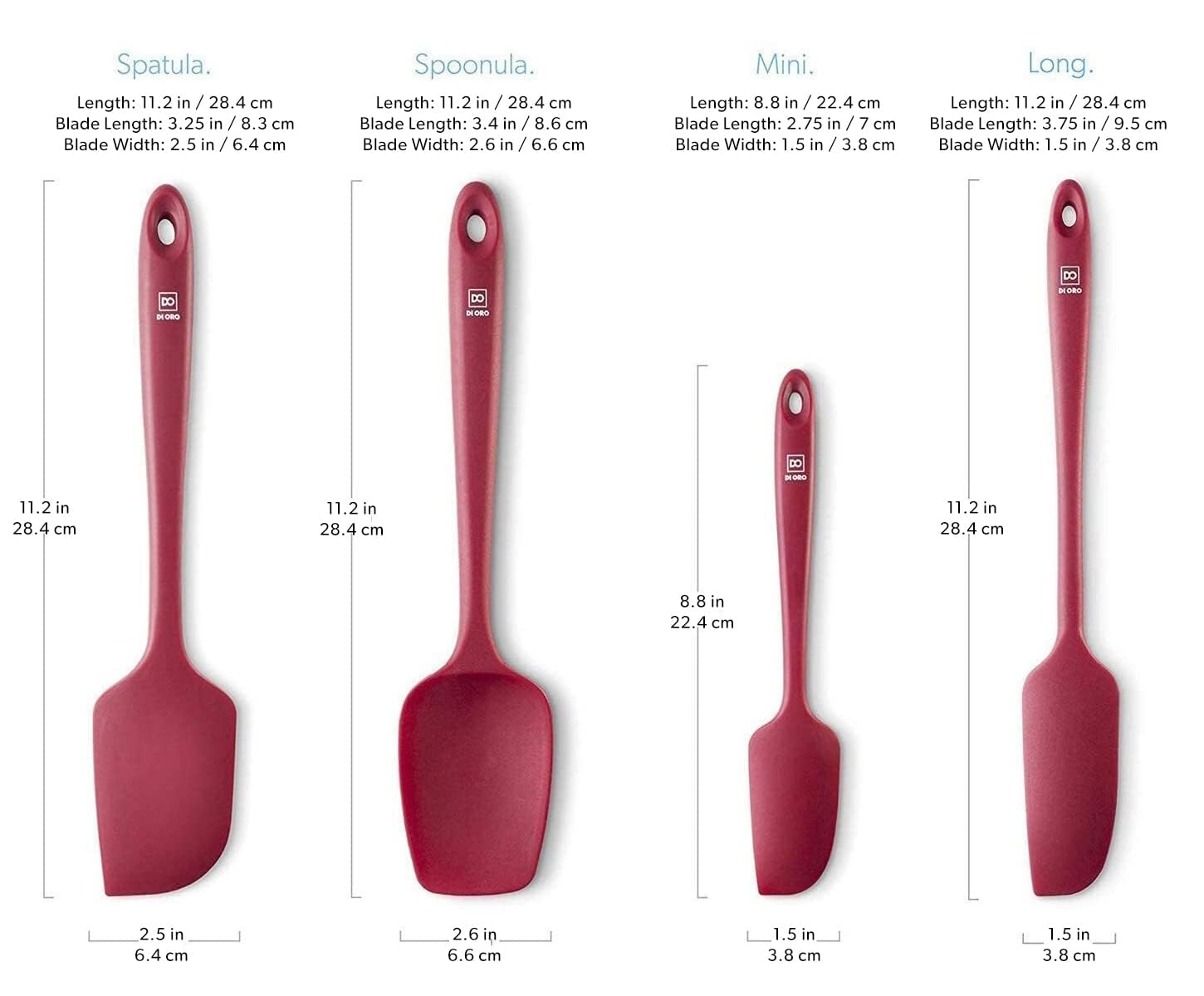 DI ORO spoonula blends spatula and spoon for versatile mixing.
