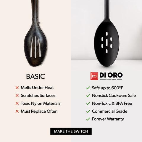 DI ORO Living silicone spoon with large head for sauces