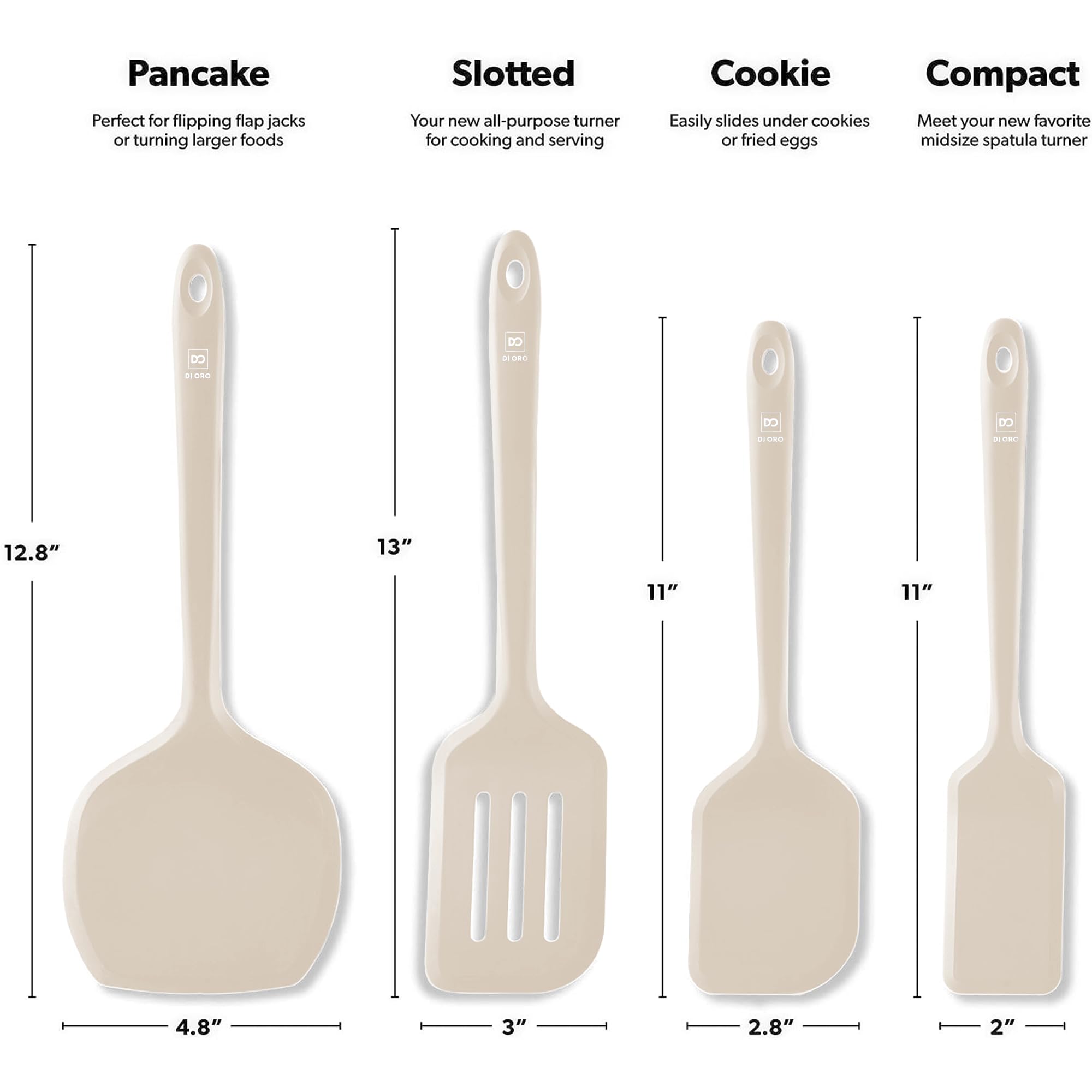 DI ORO turner is dishwasher safe for easy cleanup.
