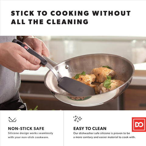 DI ORO Living 600°F heat resistant silicone spatula for durable cooking