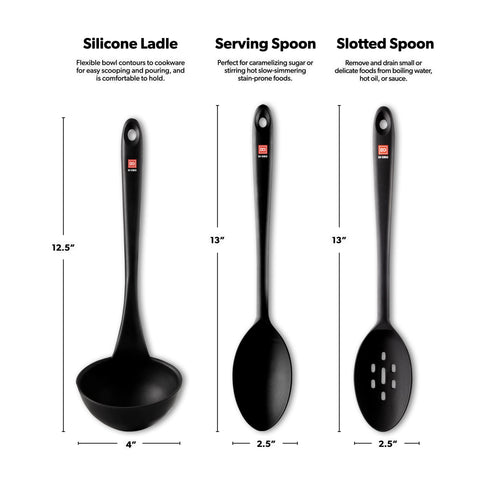 DI ORO Living silicone utensils nonstick-safe construction protects cookware