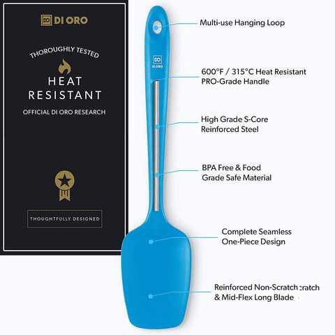 DI ORO Living spoonula blue highlighting seamless dishwasher-safe design