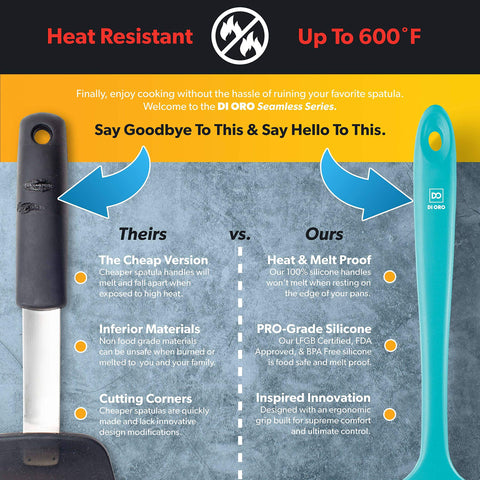 Di Oro Living spoonula in dishwasher-safe design for easy cleanup after cooking.