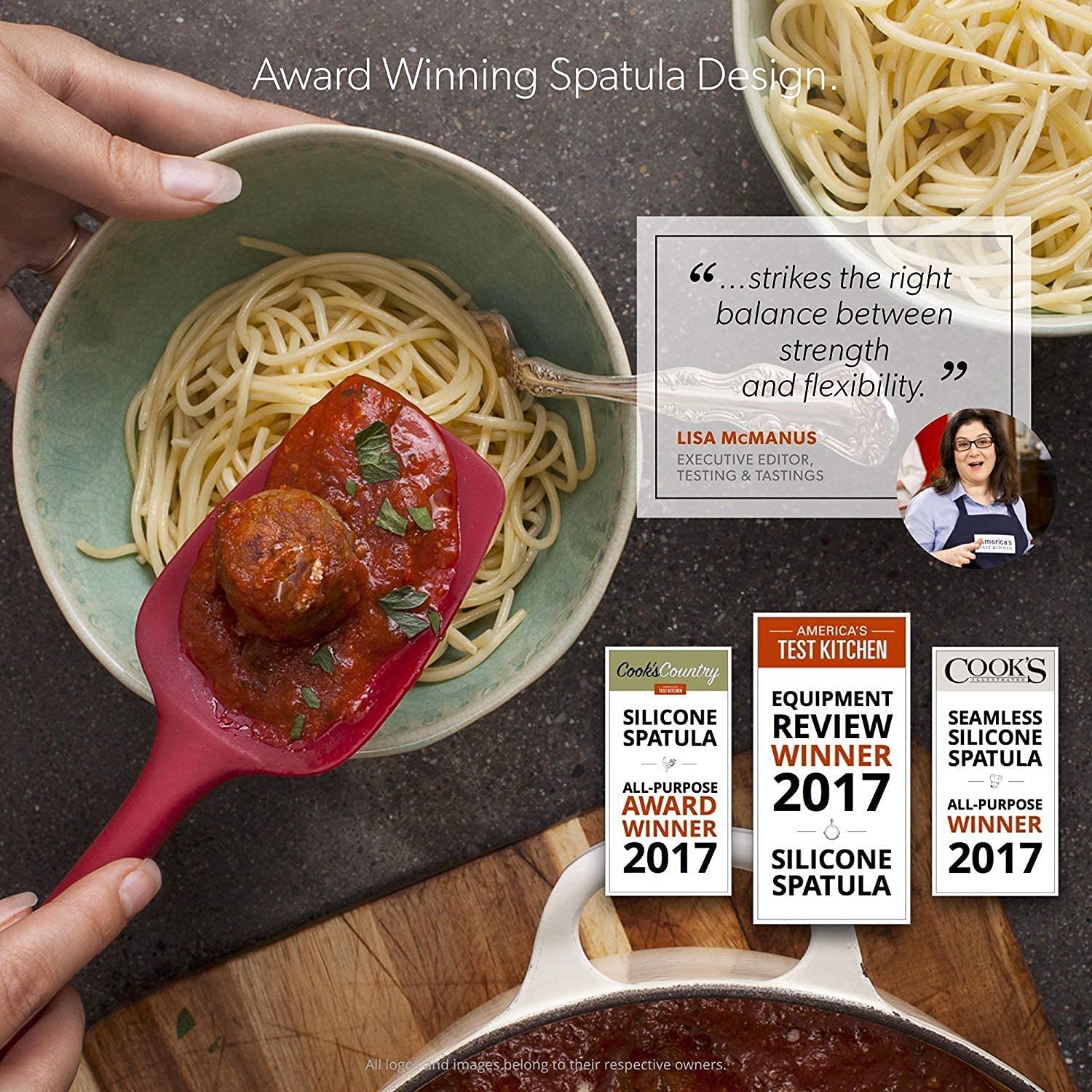 DI ORO Living spoonula, seamless and dishwasher safe for easy cleaning.