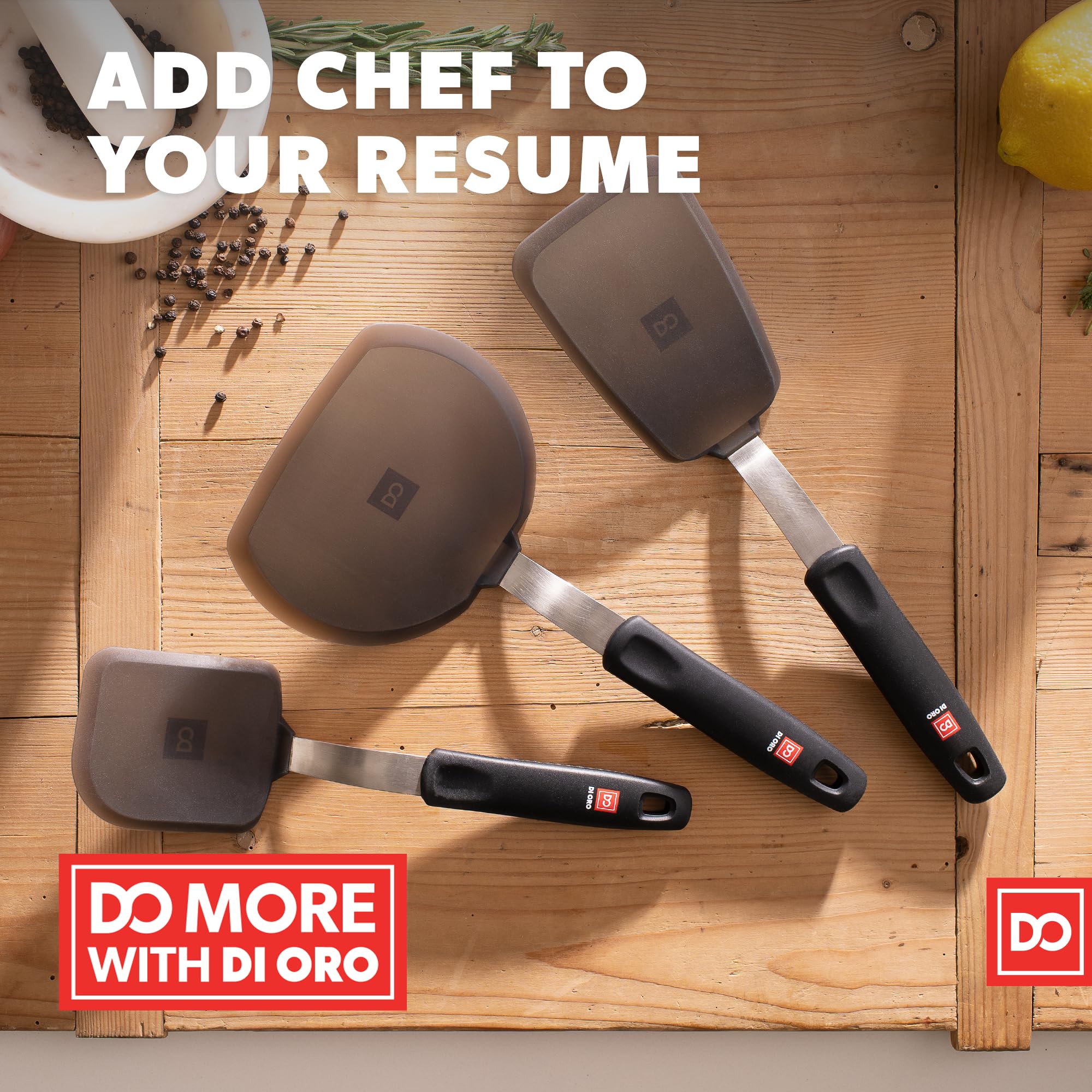 DI ORO Living spatula with stainless-steel core for extra strength