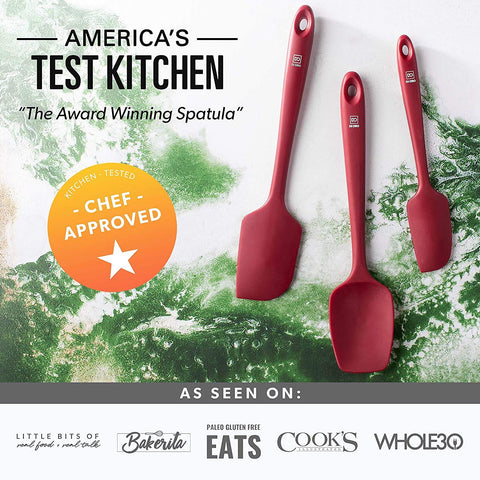 DI ORO Living sturdy spatulas mix batters without losing shape.