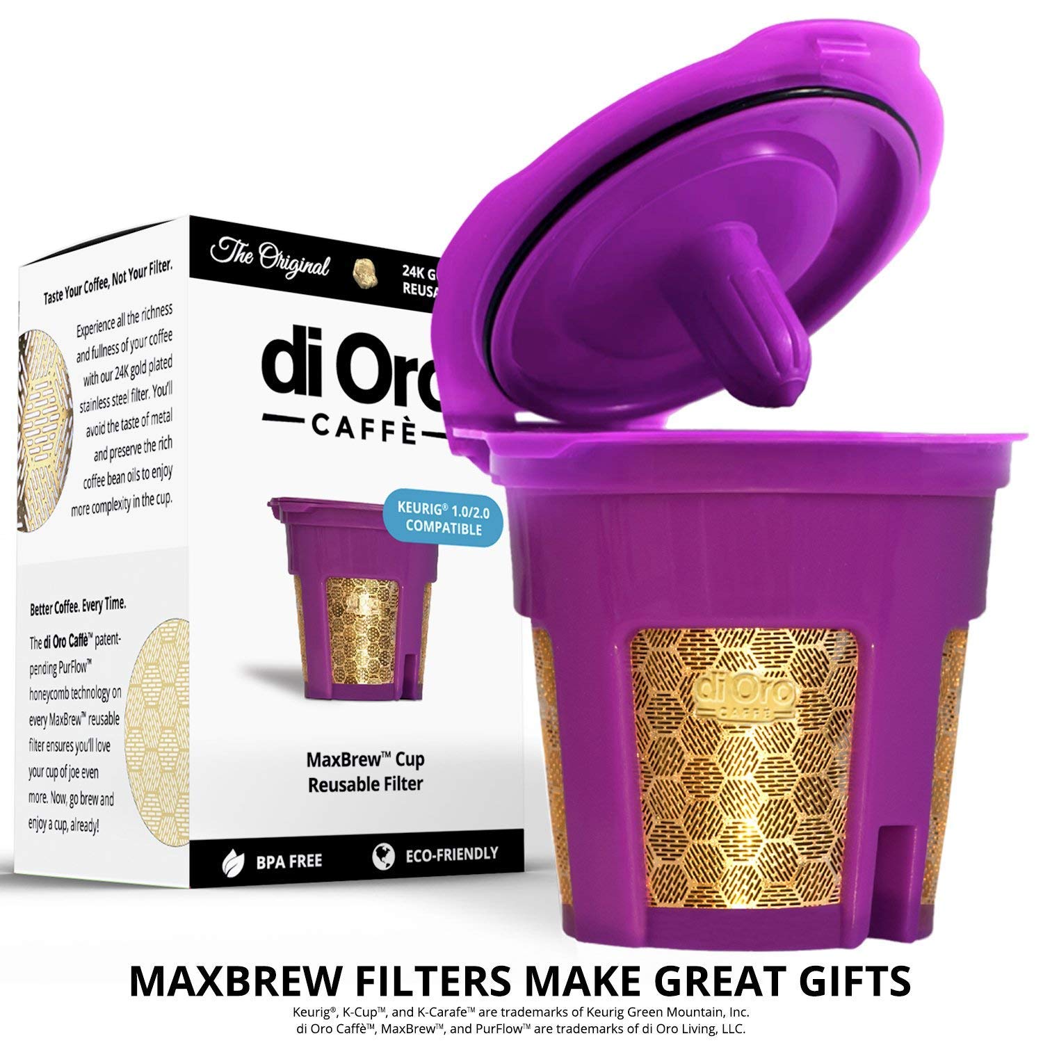 Di Oro Caffè Forever Promise accompanies MaxBrew filter purchase.
