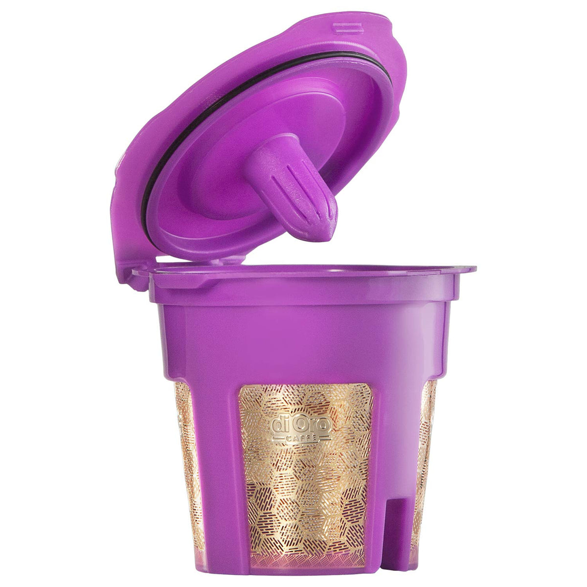 Di Oro MaxBrew filter closeup reveals 24K gold surface that preserves flavor.