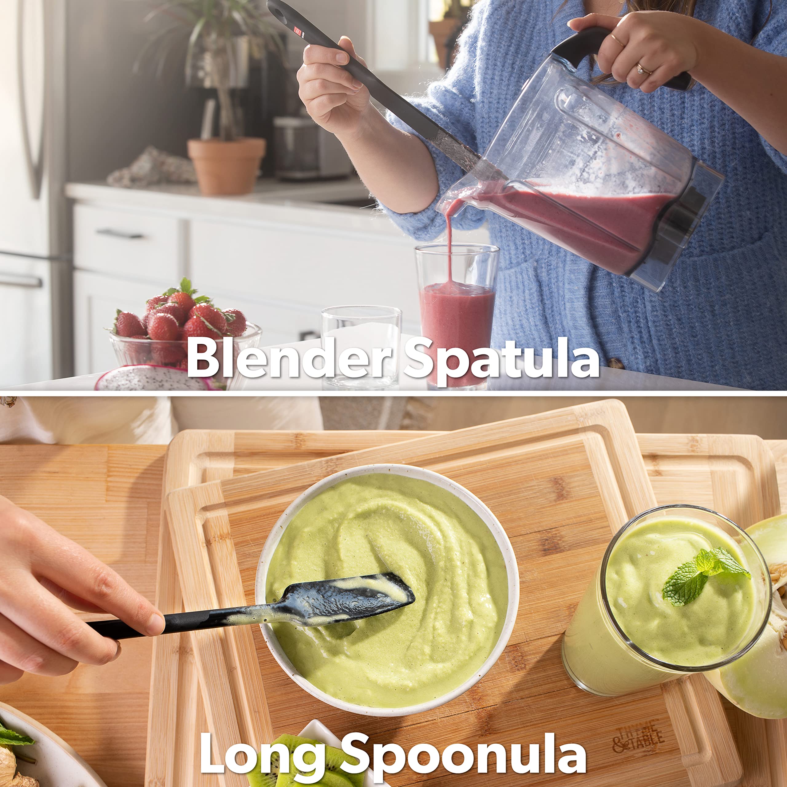 DI ORO spatula protects cookware with a non-scratch silicone surface.