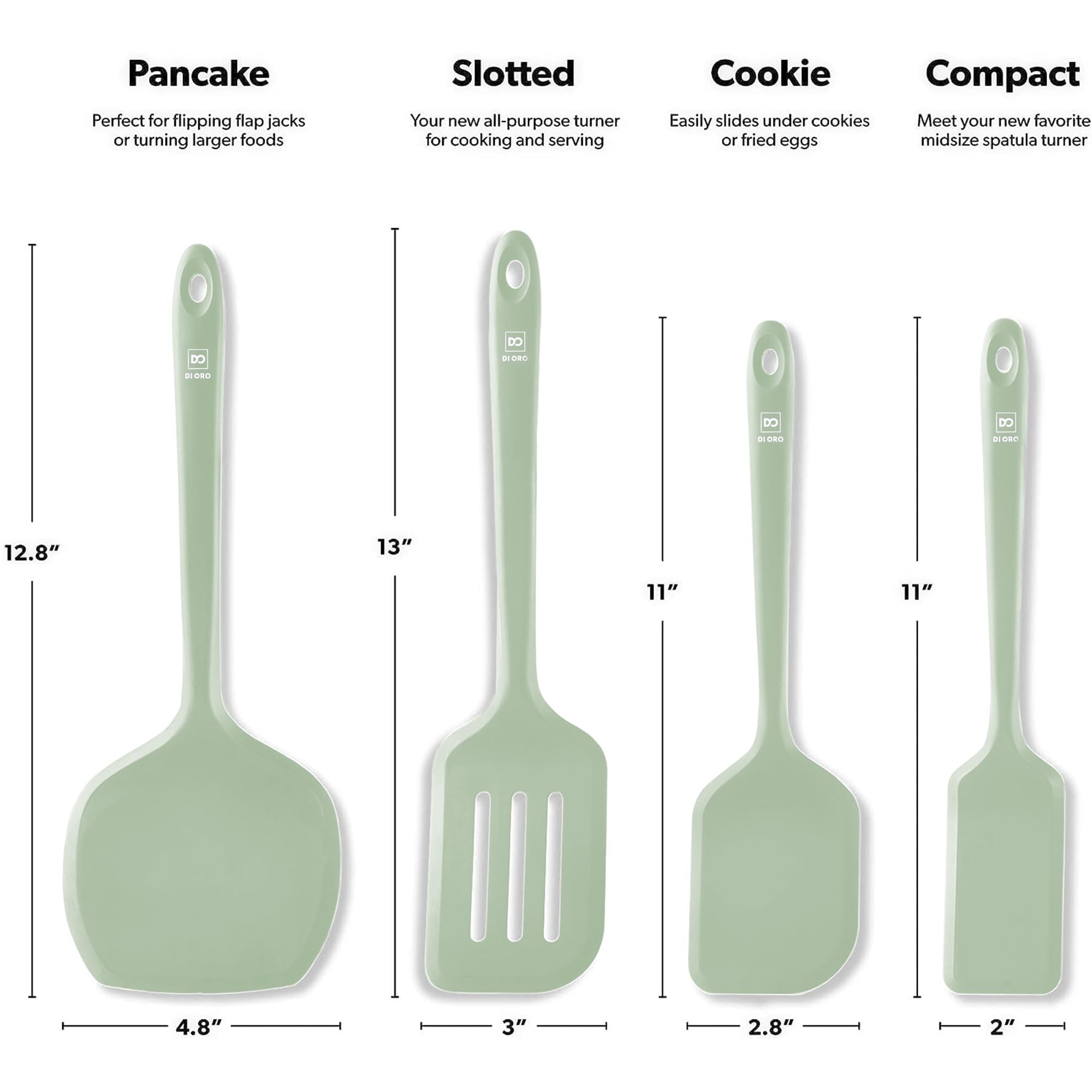 DI ORO BPA-free LFGB silicone for safe repeated use in cooking.