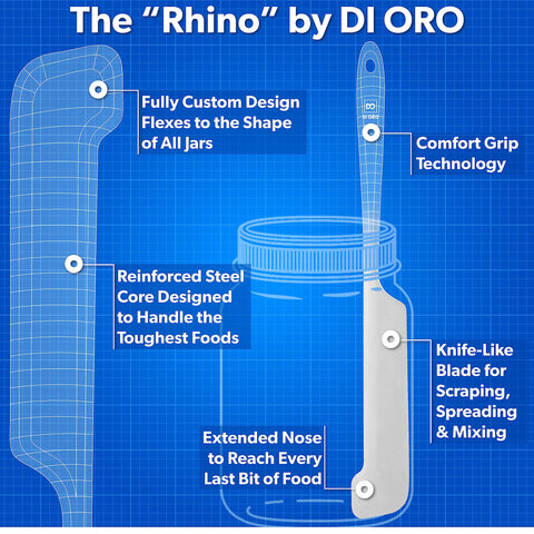 DI ORO silicone jar spatulas demonstrate heat resistance up to 600°F.