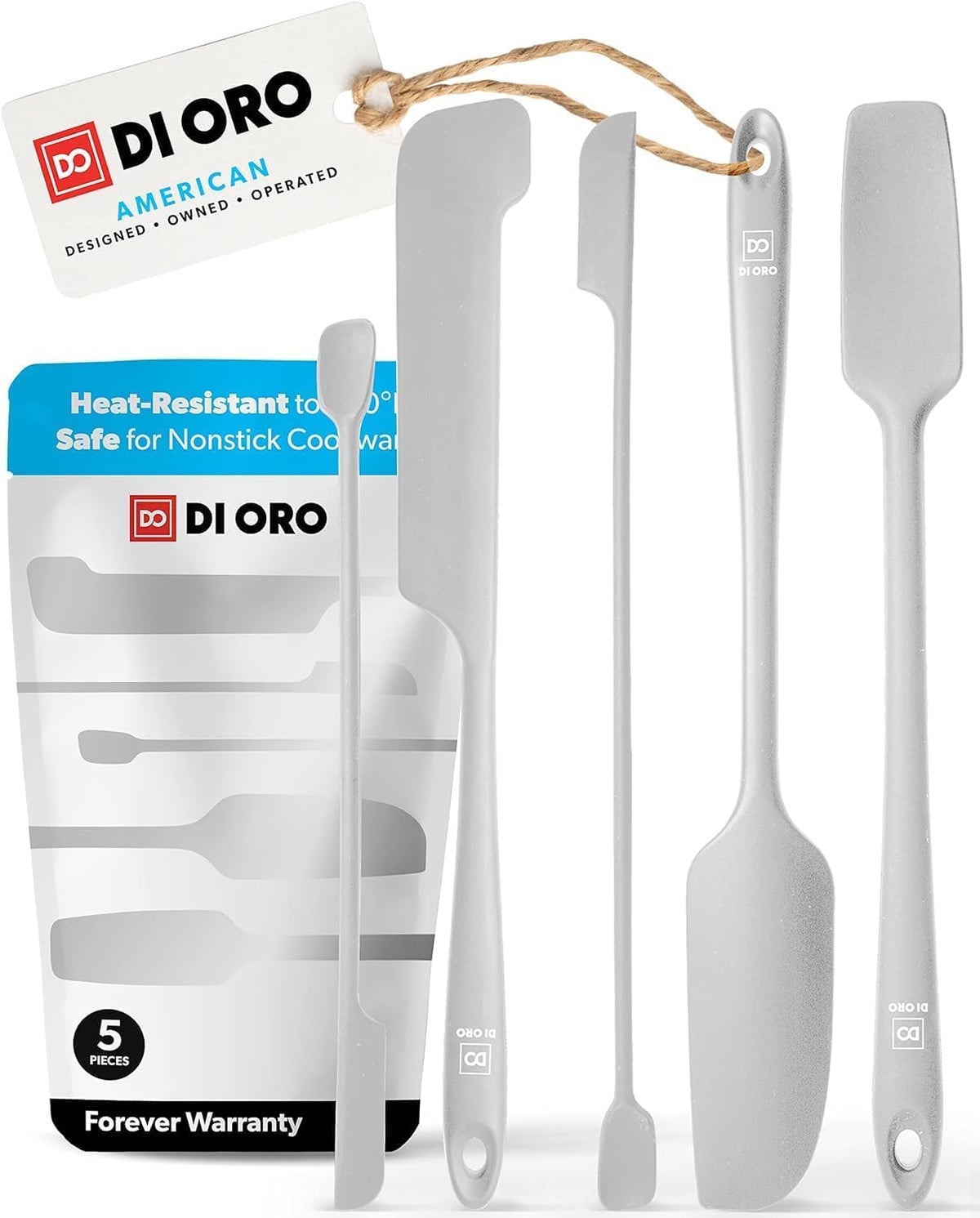 DI ORO silicone jar spatulas scrape jars clean to the last drop.