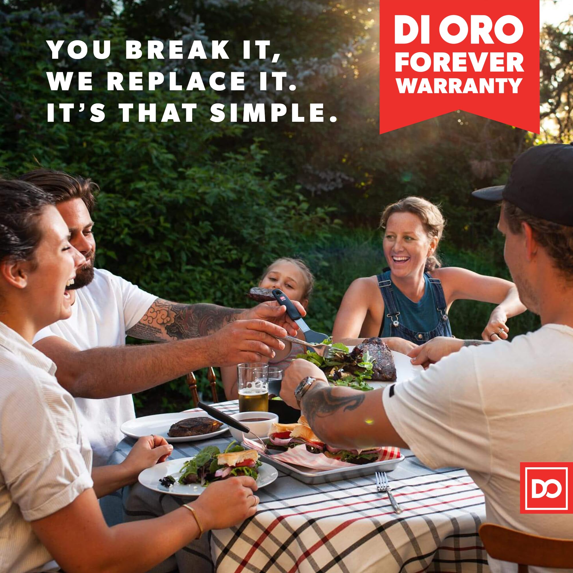 DI ORO spatula with seamless design prevents food trapping