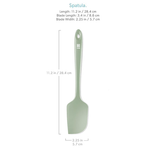 DI ORO spatula safe for coated cookware due to silicone edge.