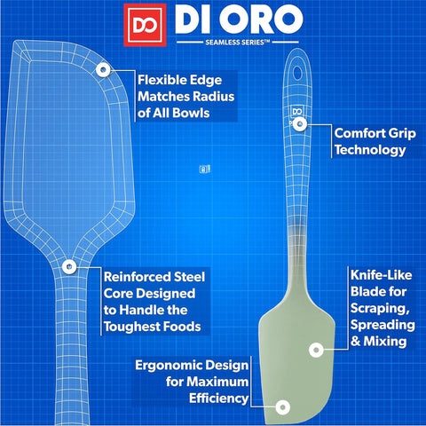 DI ORO spatula safe for dishwasher use and everyday cooking.