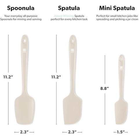 DI ORO nonstick-safe spatulas protect cookware while scraping delicate batters.