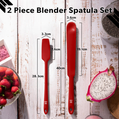 DI ORO silicone spatulas in red, reach difficult spots in jars