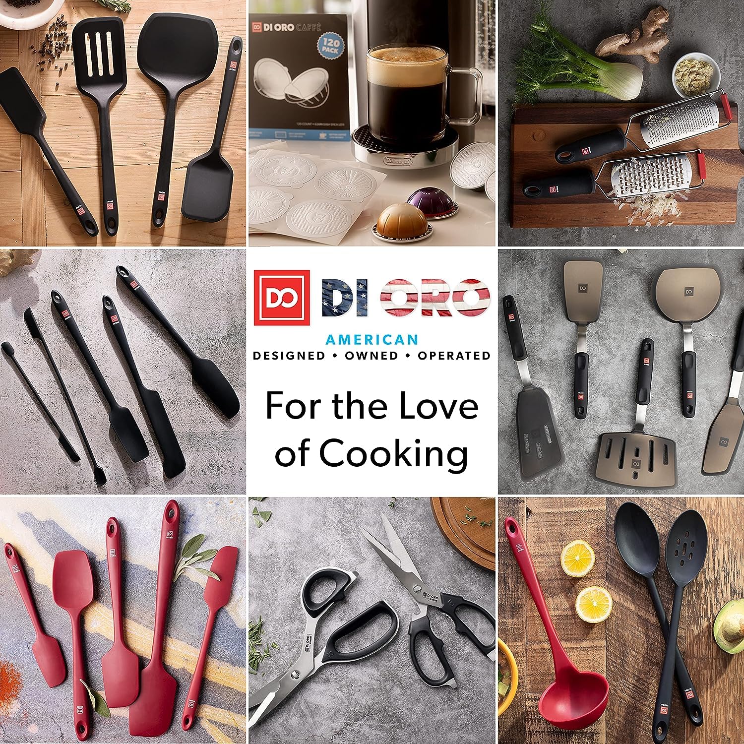 DI ORO silicone spoon spatula forever-warranty reinforces trusted kitchen tool.