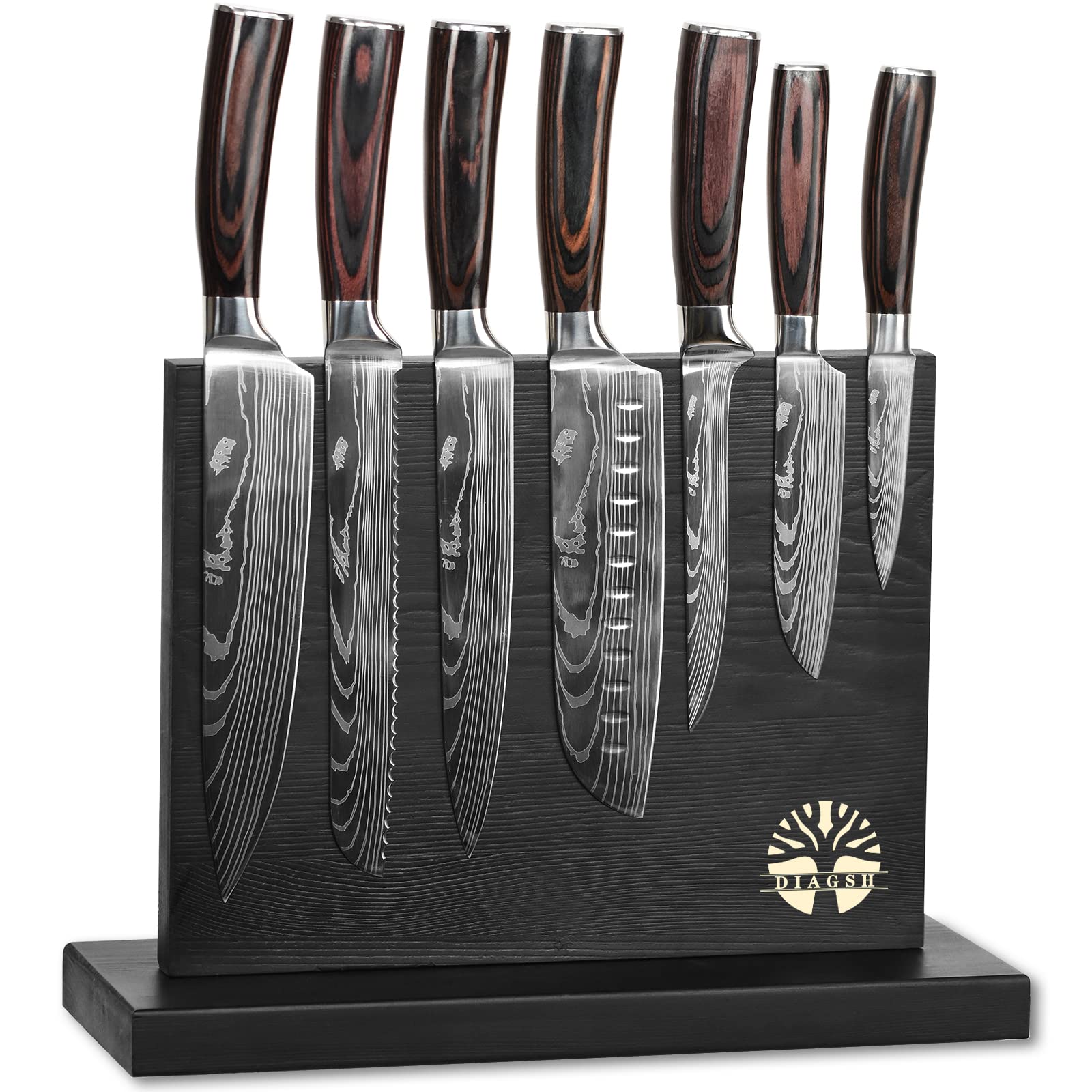 Diagsh 7-piece knife set paring knife: precise prep for fruit and vegetable peels.