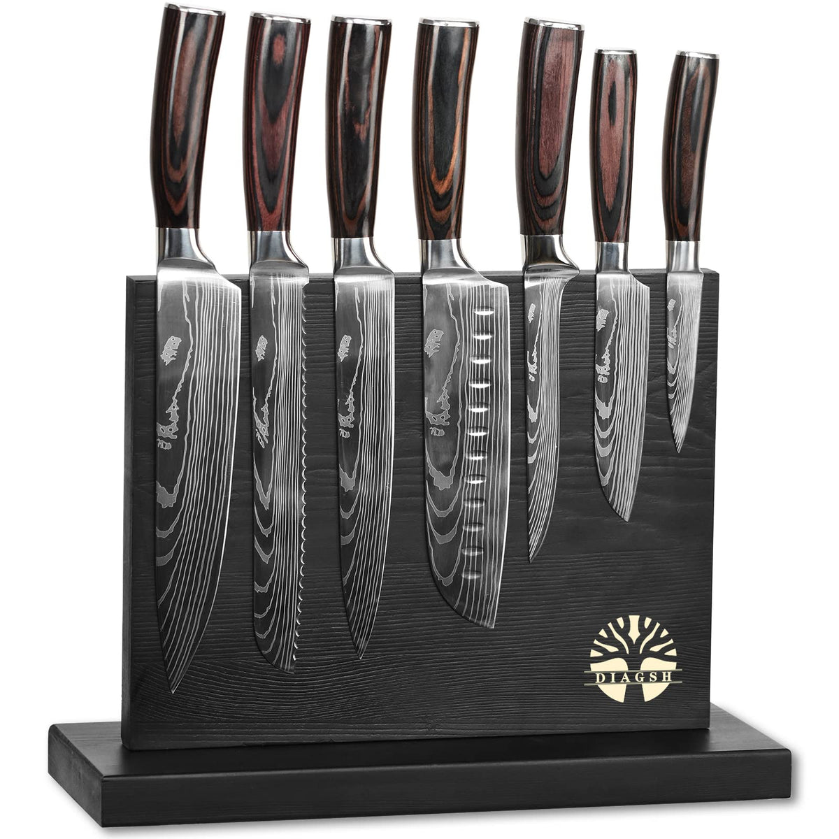 Diagsh 7-piece knife set paring knife: precise prep for fruit and vegetable peels.