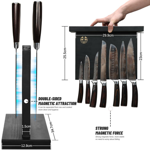 Diagsh 7-piece knife set santoku: balanced all-purpose performer for veggies.