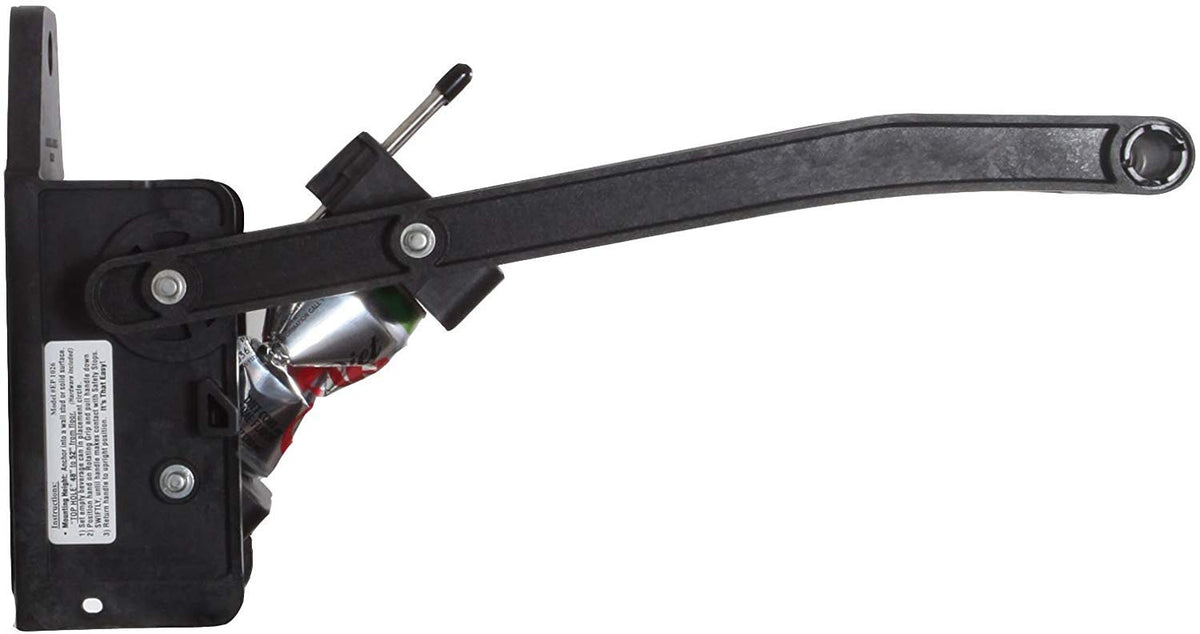 Dial Industries Easy Pull wall-mounted can crusher front view for efficient recycling.