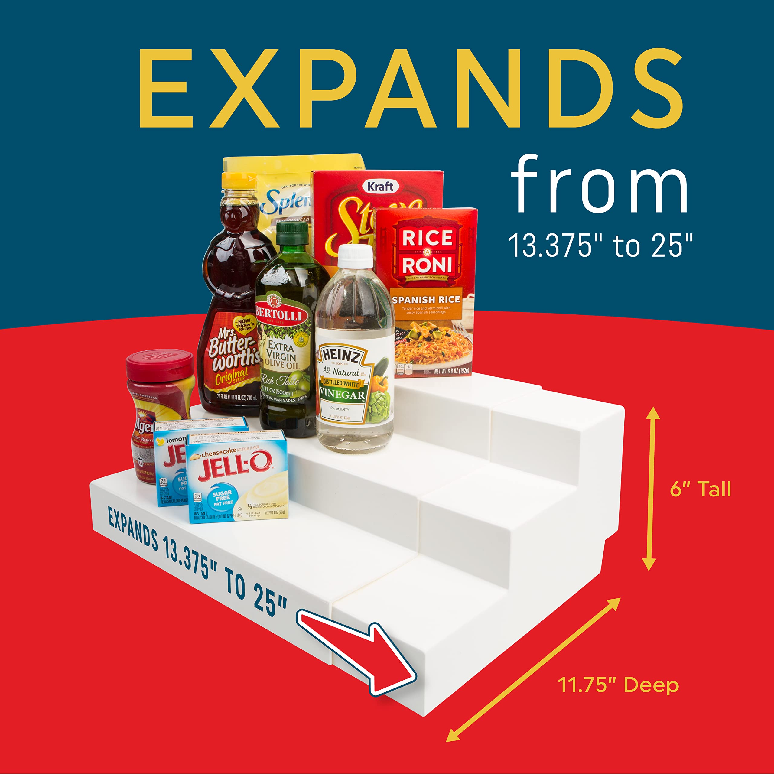 Dial Industries Expand A Shelf Mega fully extended to fit larger cans