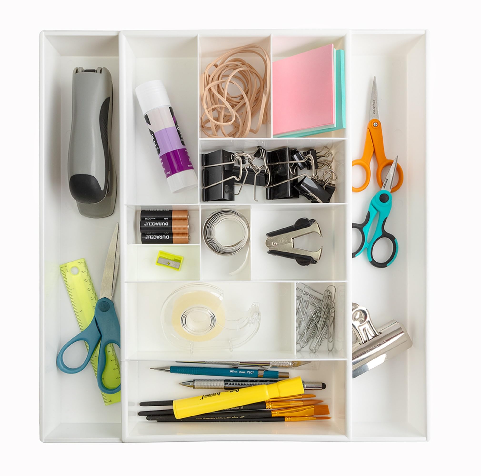 Dial Industries expandable junk drawer with 13 compartments for hobby bits and small parts.