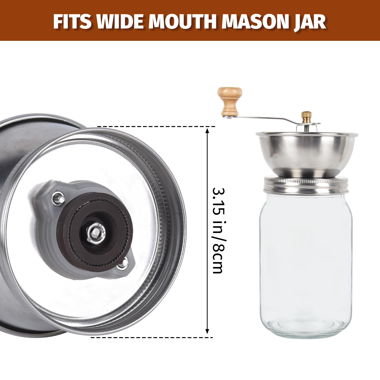 Diatomiteco ceramic burr grinder detail enabling consistent grind texture