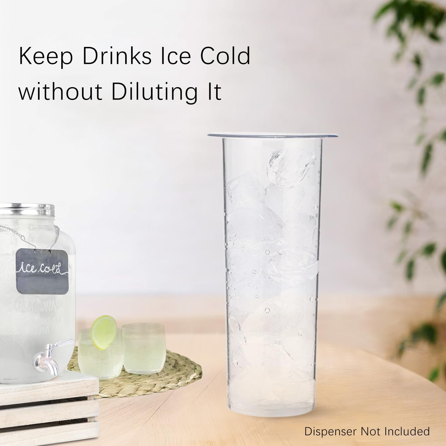 Diatomiteco fruit infuser in dispenser ideal for sangria or iced tea.
