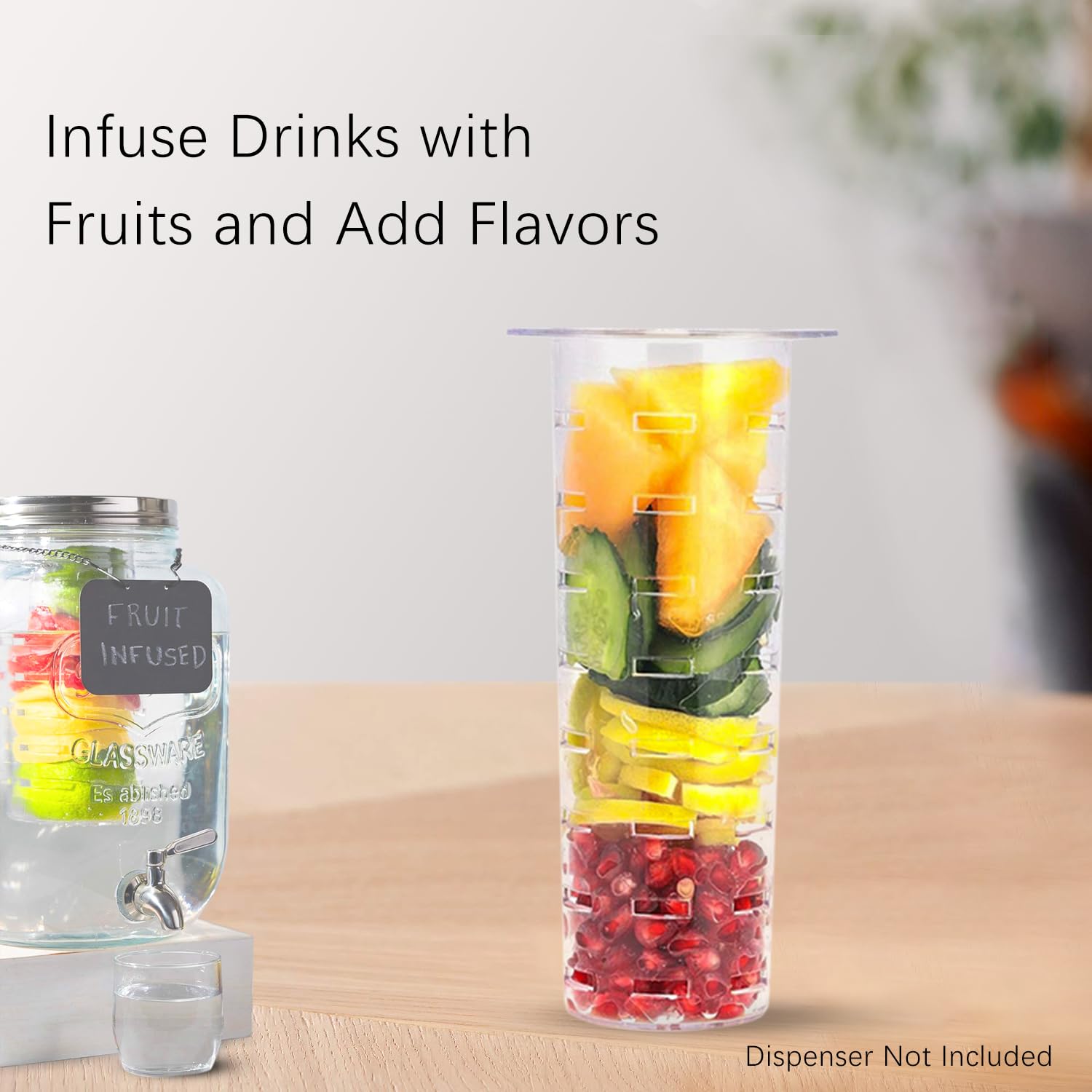 Diatomiteco ice cylinder in a 1 gal dispenser keeps drinks cold.