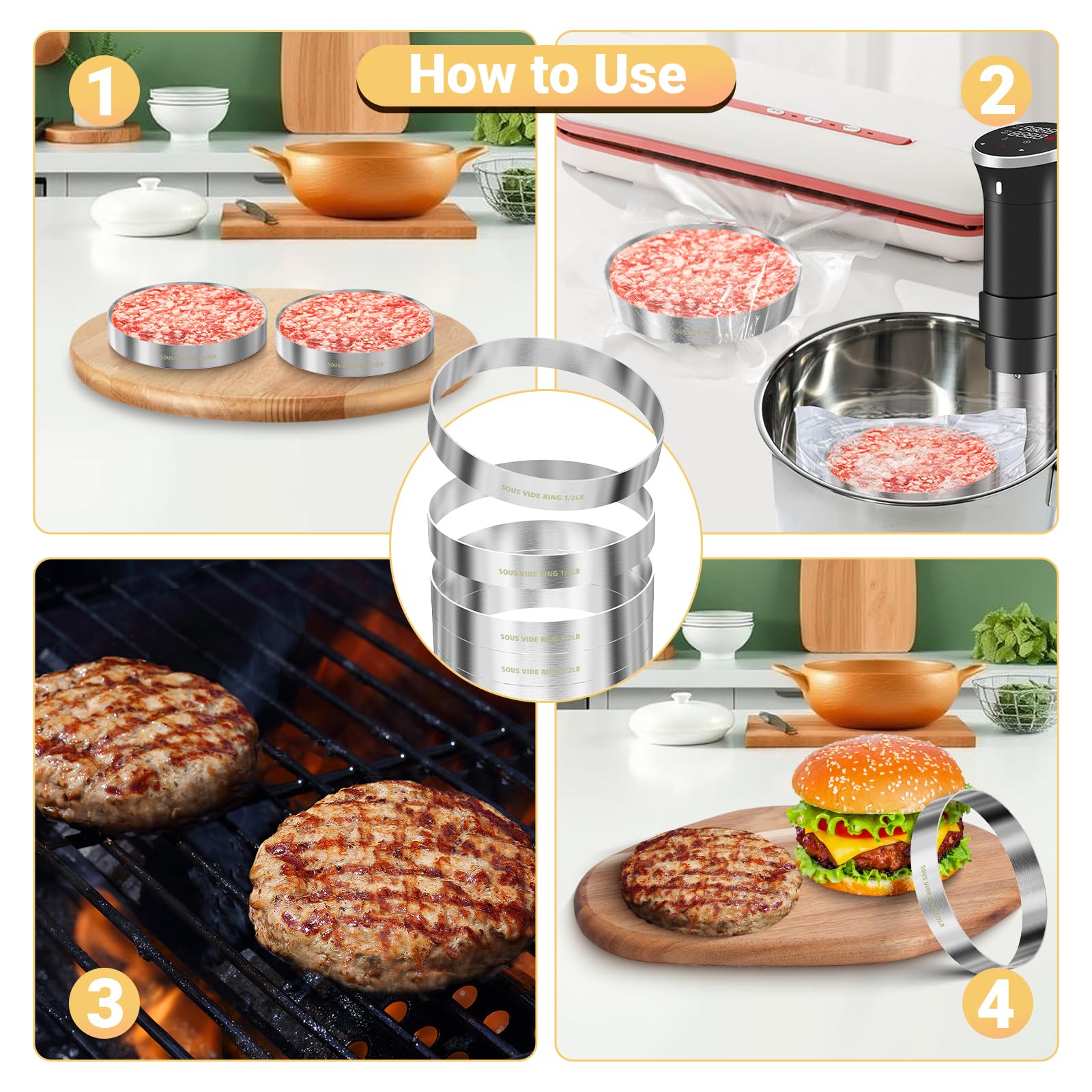 Diatomiteco rings suitable for pancakes, muffins, and crumpets