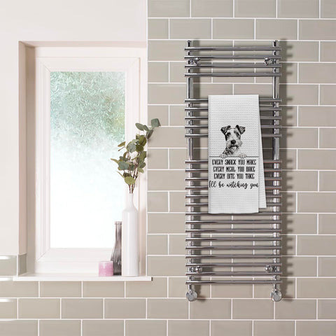 Dibor dog kitchen towel with puppy motif adds charm to routine.