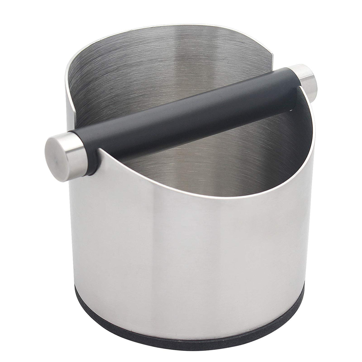 DIBTSA espresso knock box with stainless steel body for durable, long-lasting use.