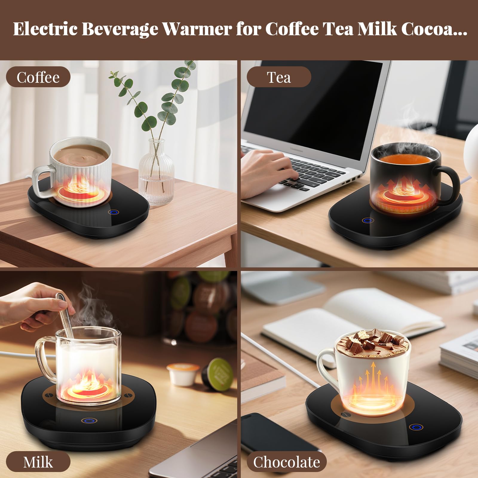 Dicross warmer maintains a steady 50°C for coffee or tea