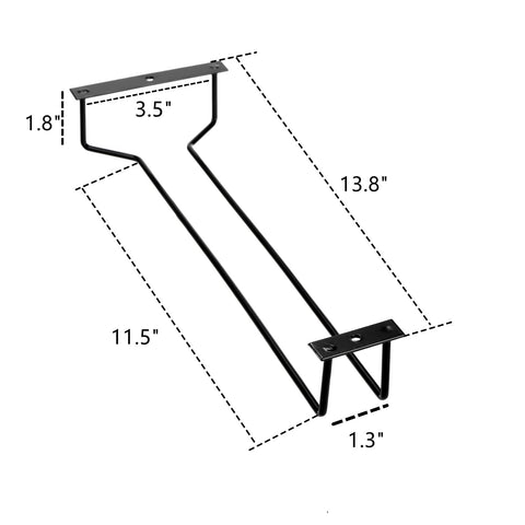 Dicunoy under-cabinet rack shows 14-inch length for space-saving.