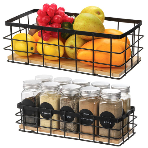 Dicunoy small basket with wood base ideal for cosmetics and soaps.