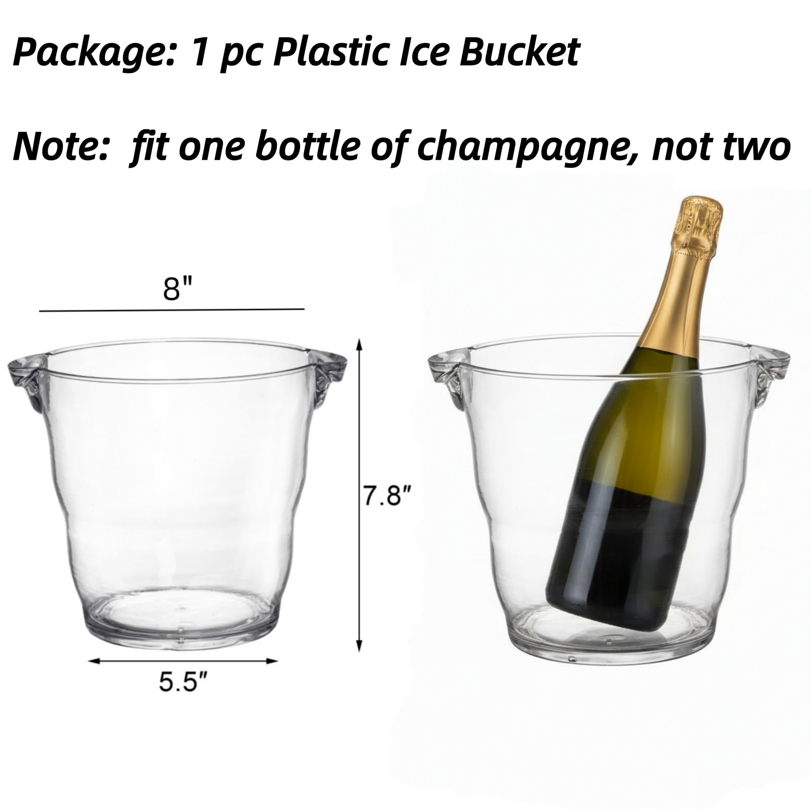 Dicunoy clear chiller with handles for easy transport.