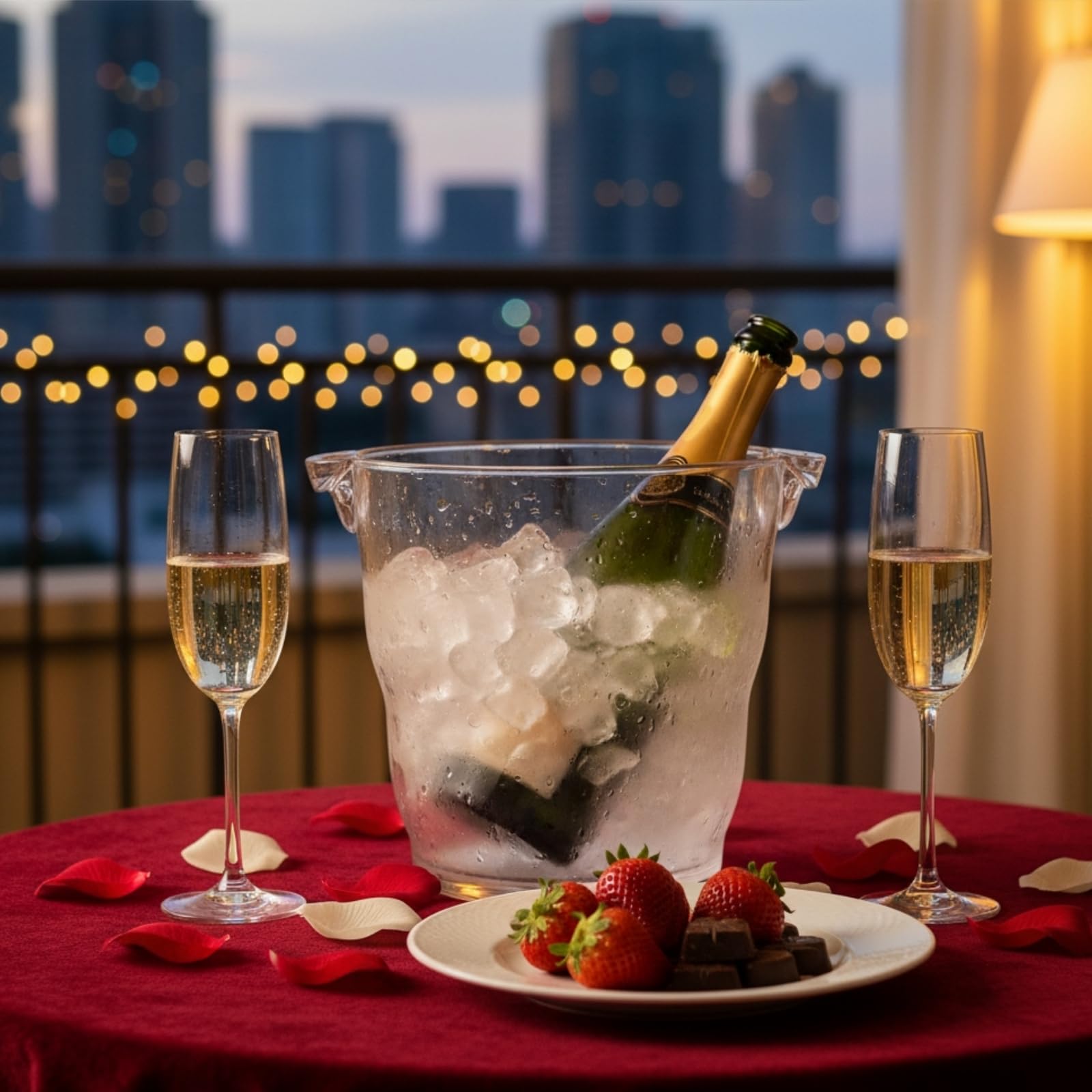 Dicunoy clear bucket shows contents at a glance.