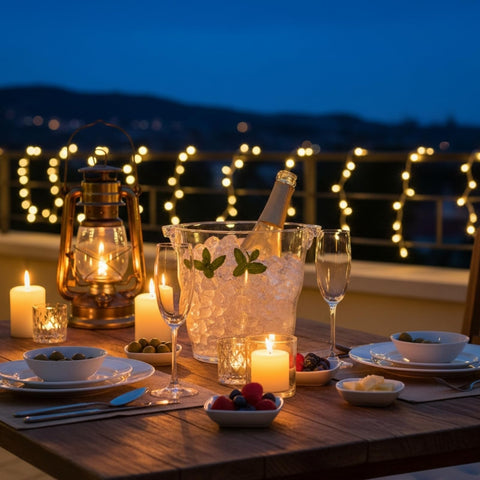Dicunoy ice bucket with 8-inch top diameter aids setup.
