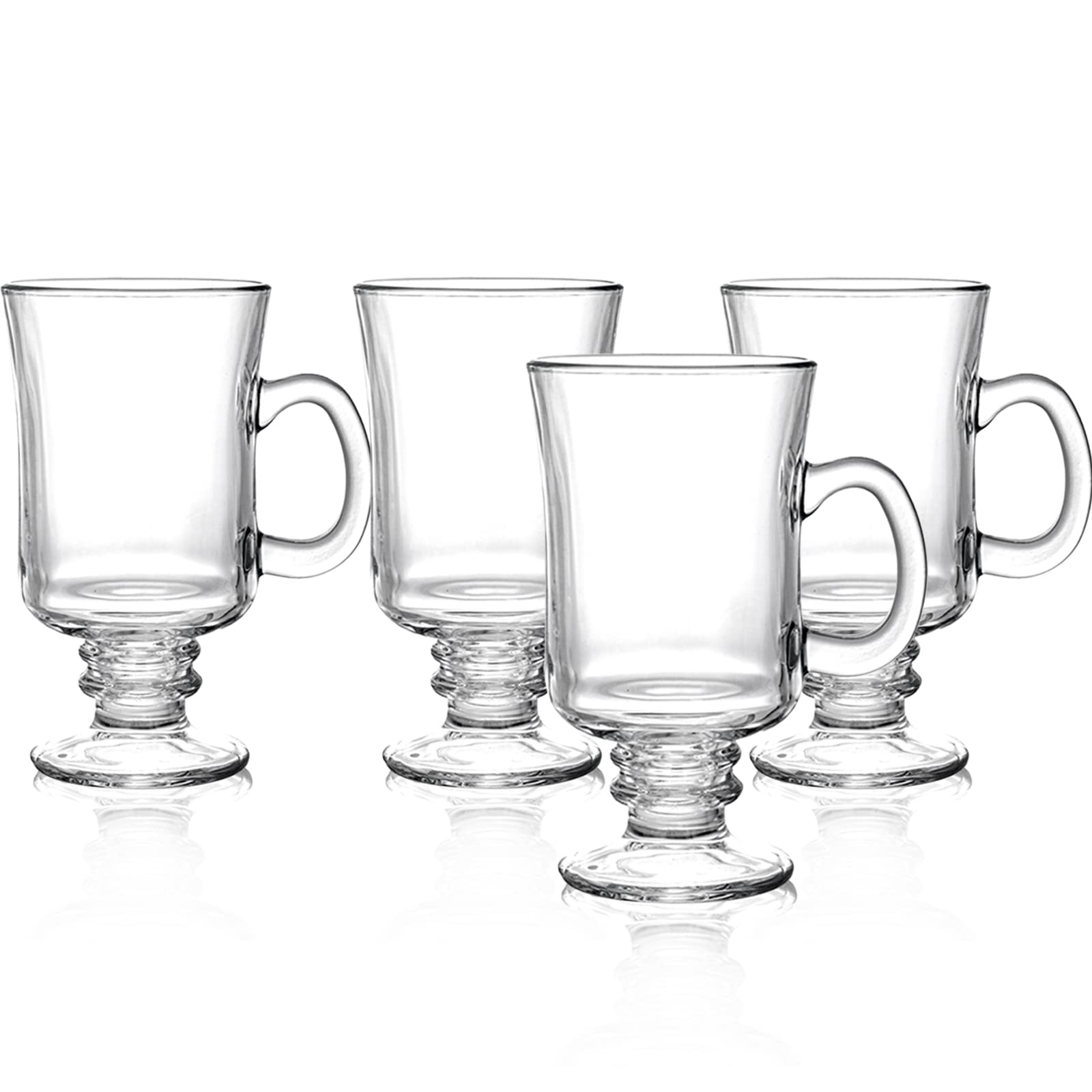 Dicunoy pedestal crystal cups with wide mouth help prevent spills