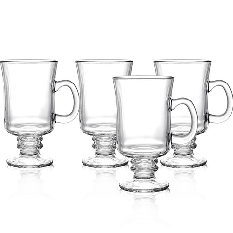 Dicunoy pedestal crystal cups with wide mouth help prevent spills